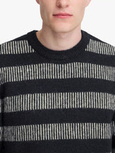 Load image into Gallery viewer, Navy &amp; White Jacquard Jumper - Karl | Casual Friday