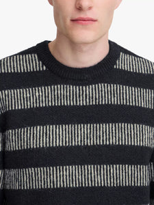 Navy & White Jacquard Jumper - Karl | Casual Friday