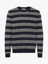 Load image into Gallery viewer, Navy &amp; White Jacquard Jumper - Karl | Casual Friday