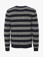 Load image into Gallery viewer, Navy &amp; White Jacquard Jumper - Karl | Casual Friday