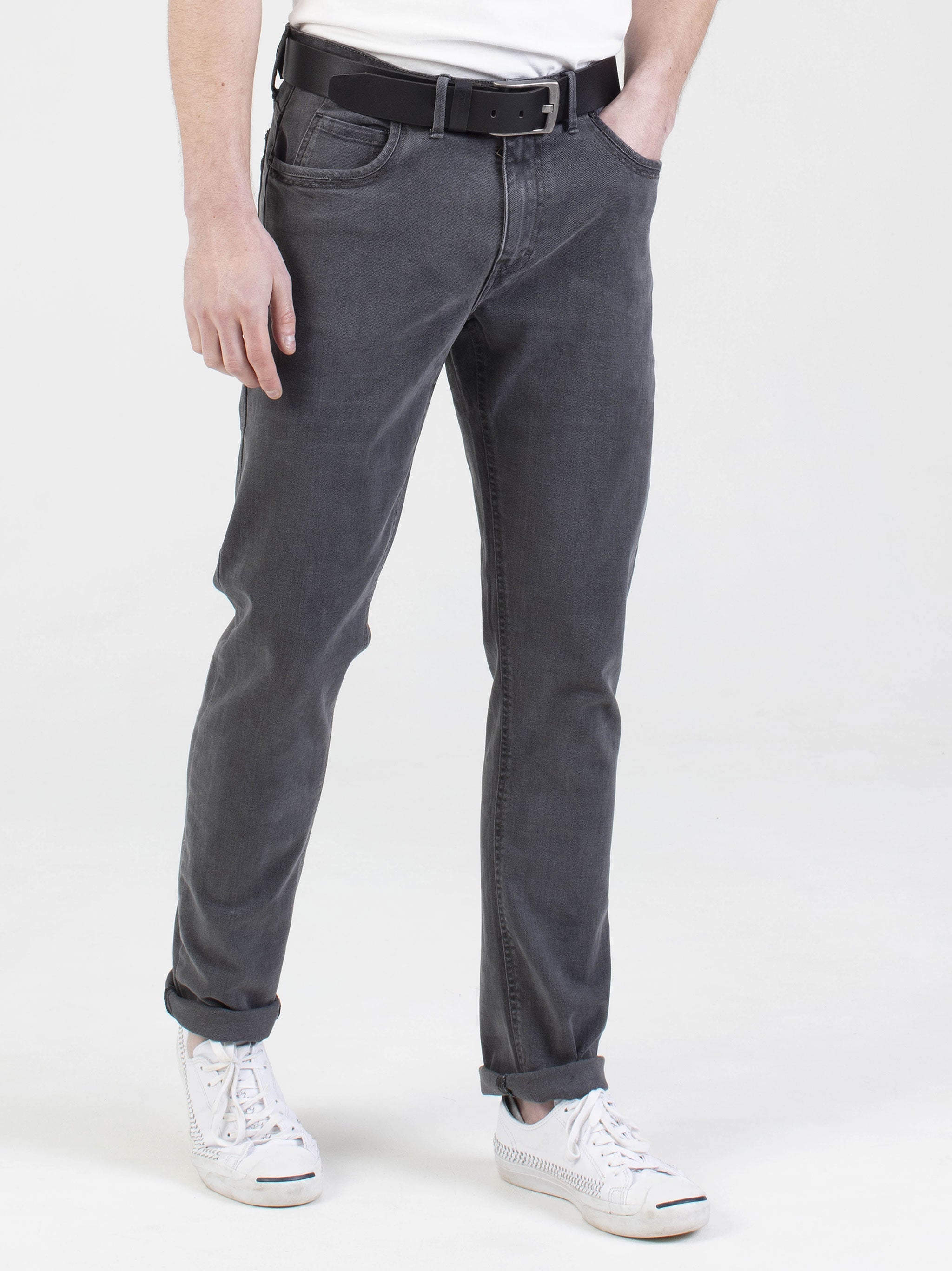 Grey Tapered Stretch Jeans - Hawker | Mish Mash