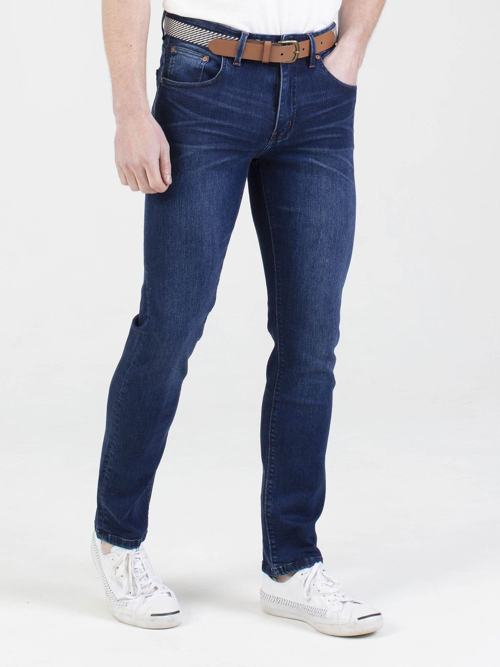 Navy Flex Jeans - Laundered | Mish Mash