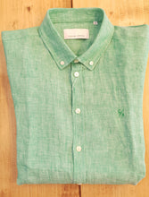 Load image into Gallery viewer, Jellybean Green Linen Shirt - Anton | Casual Friday