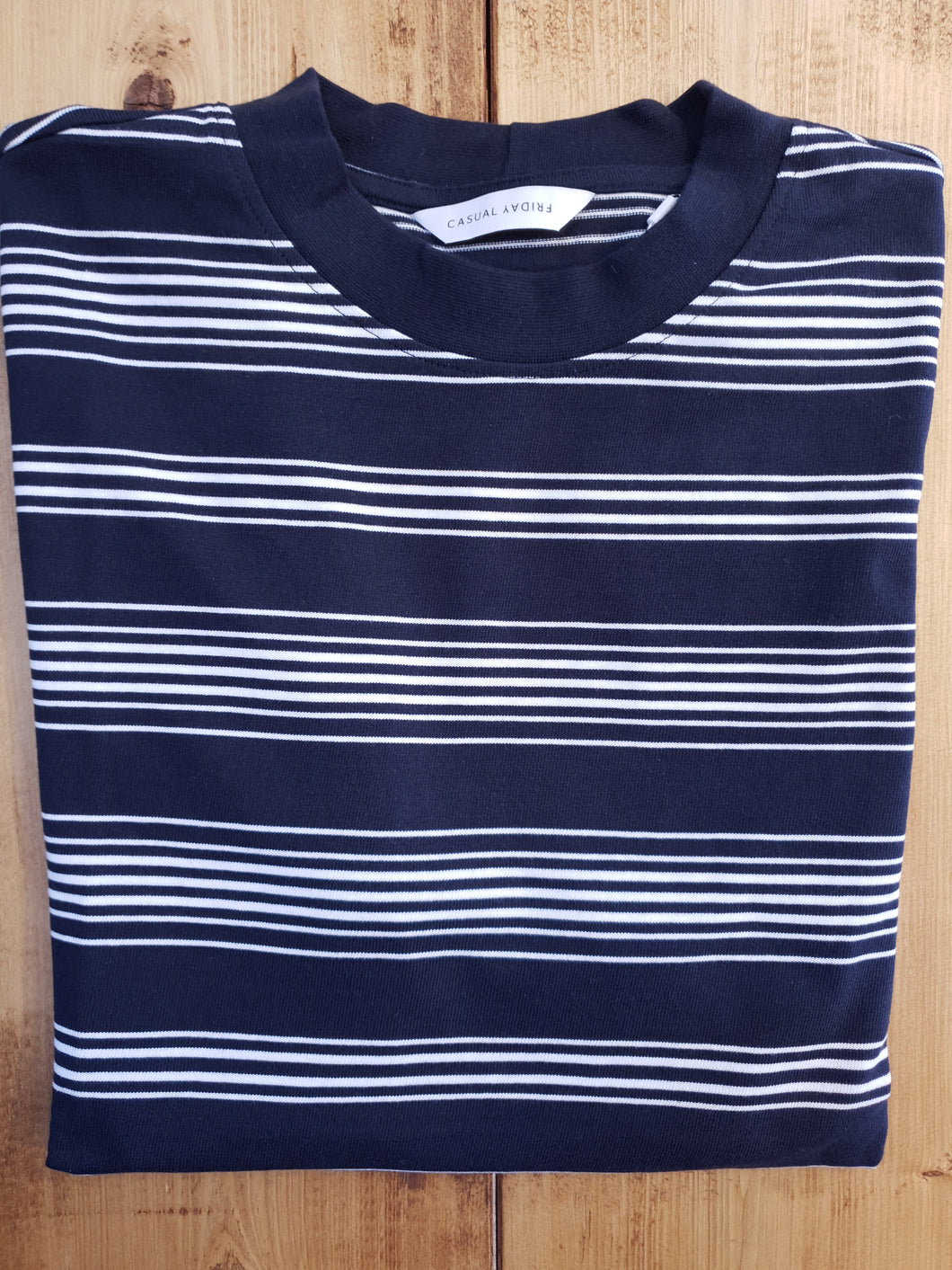 Striped Navy T-Shirt - Tue | Casual Friday