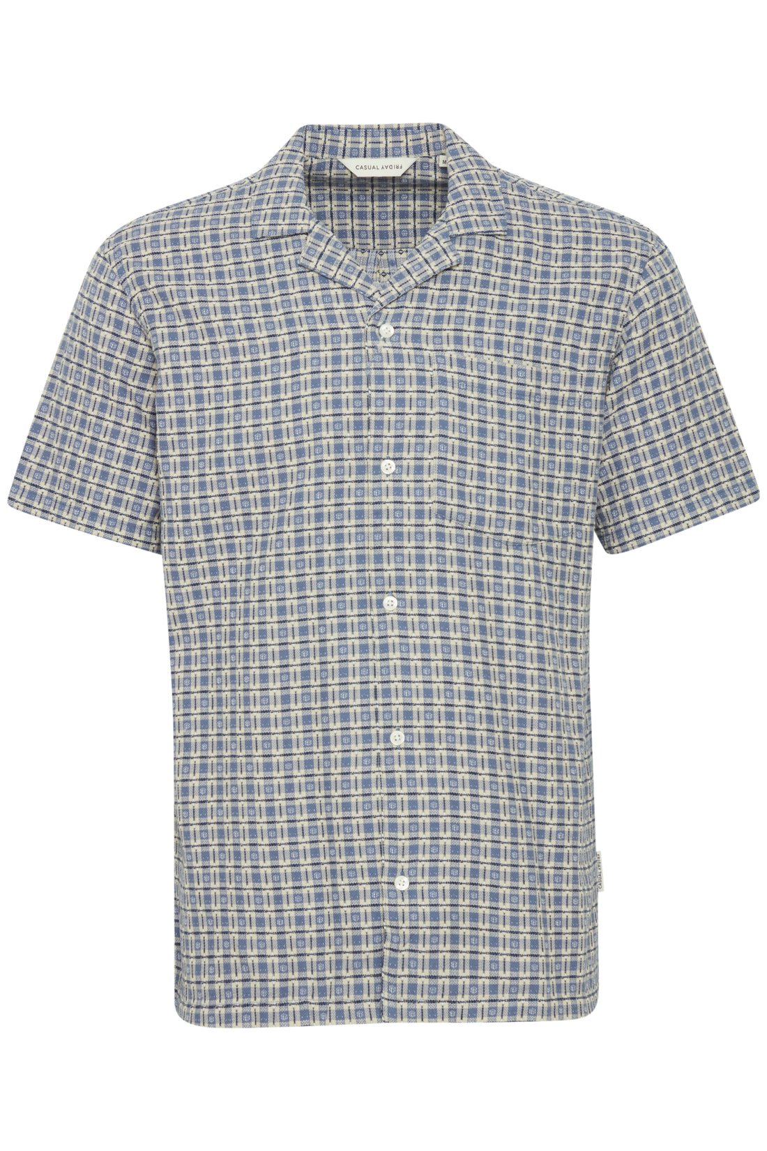 Blue Jacquard Check Shirt - Alvin | Casual Friday