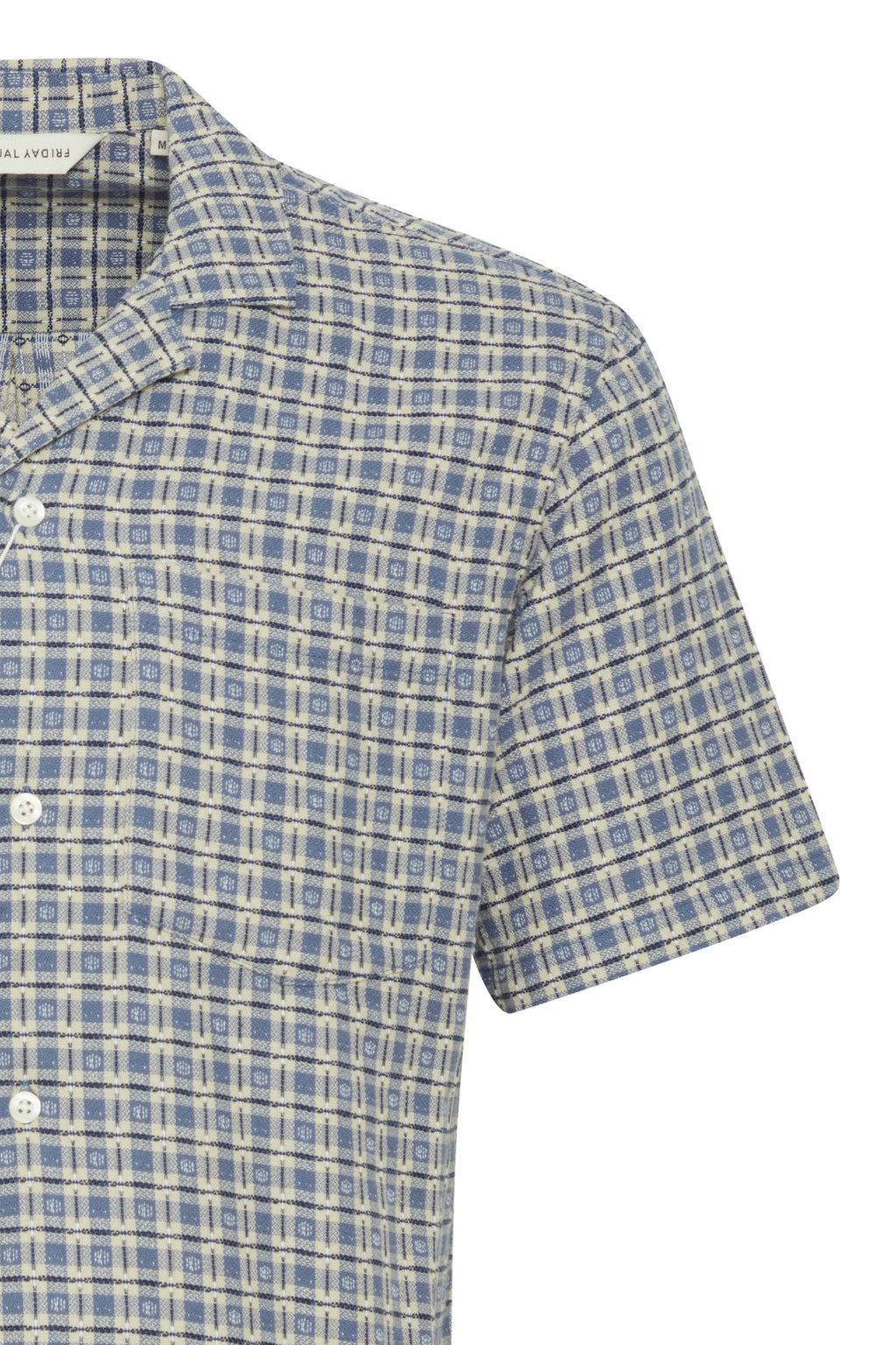 Blue Jacquard Check Shirt - Alvin | Casual Friday