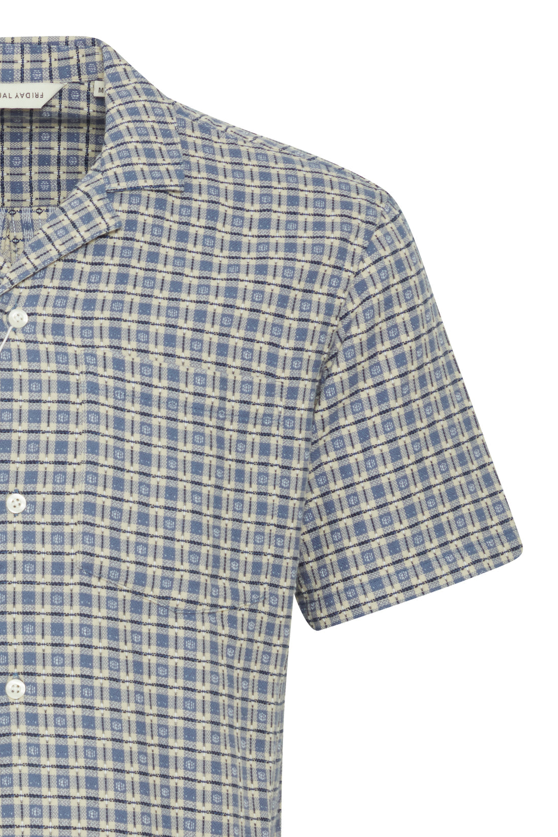 Blue Jacquard Check Shirt - Alvin | Casual Friday