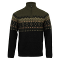 Black & Forest Green Zipped Jumper | Blend