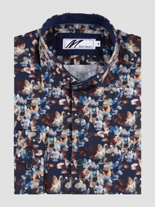 Navy Printed Shirt - Baldwin | Mish Mash