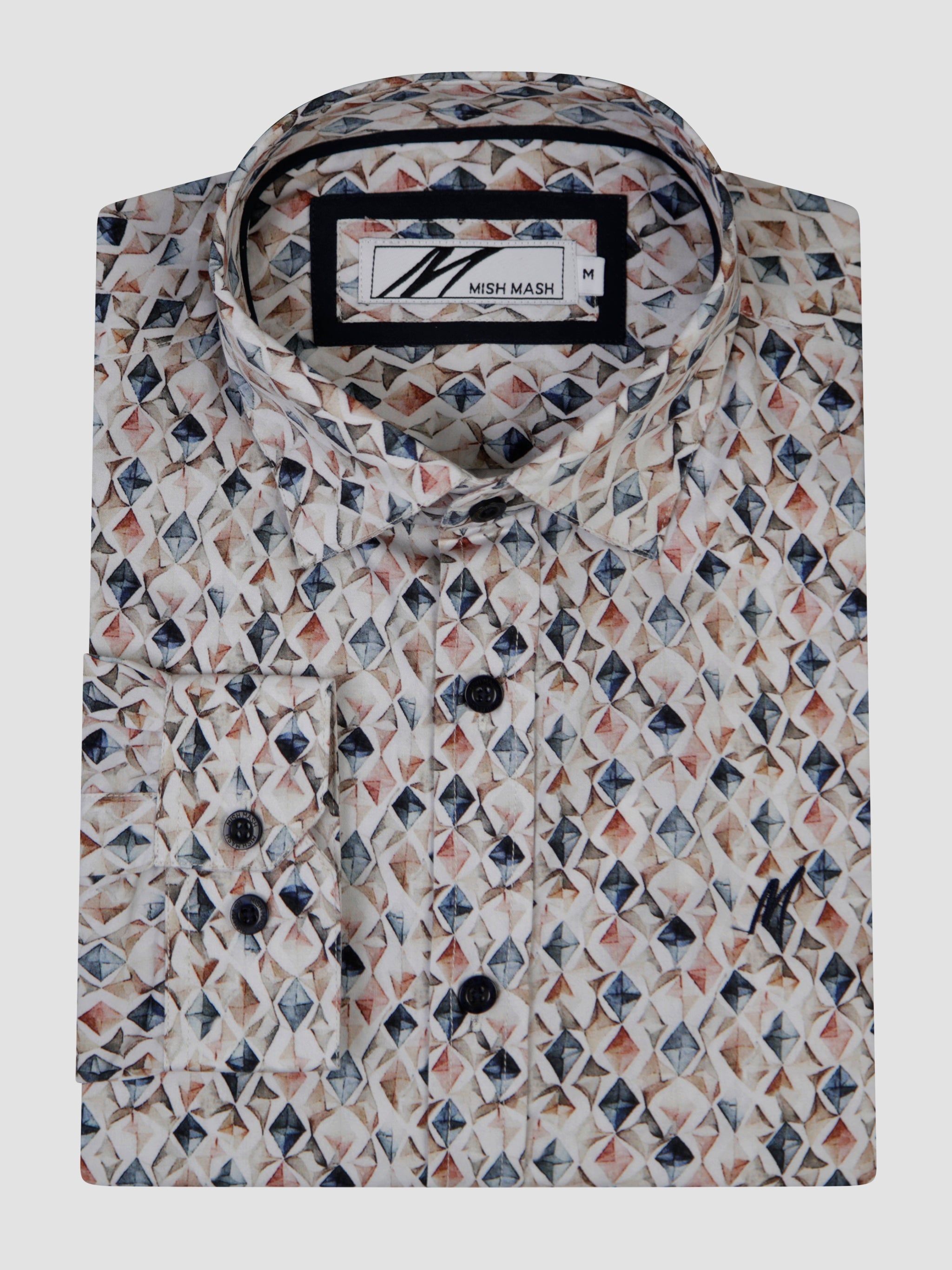White & Multi Shirt - Veneer | Mish Mash