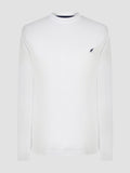 L/S White Cotton T-Shirt - Spruce | Mish Mash