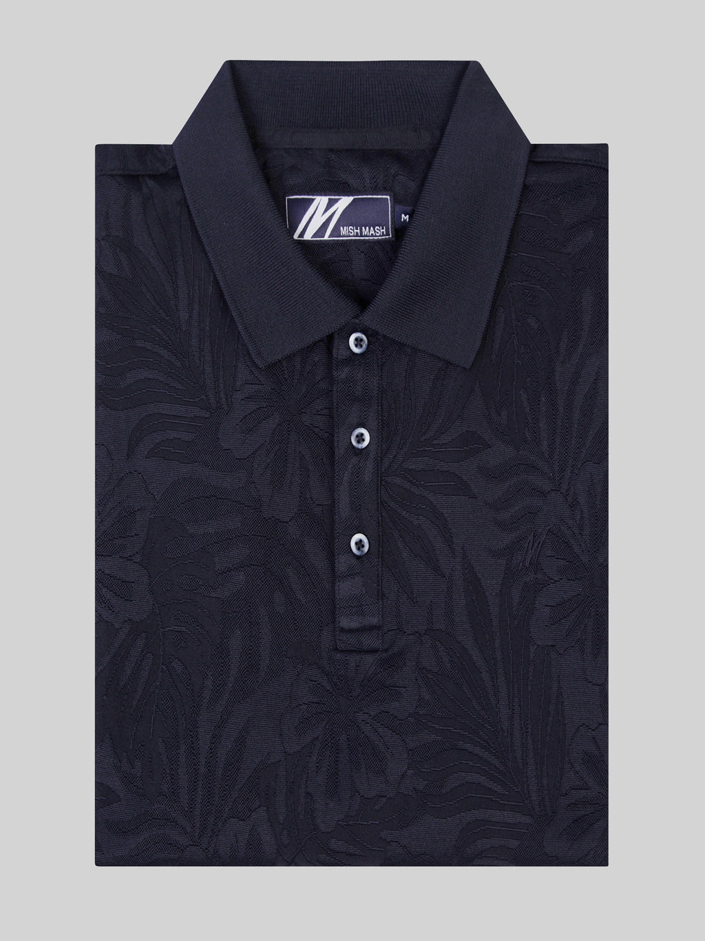 Navy Floral Polo Shirt - Lento | Mish Mash