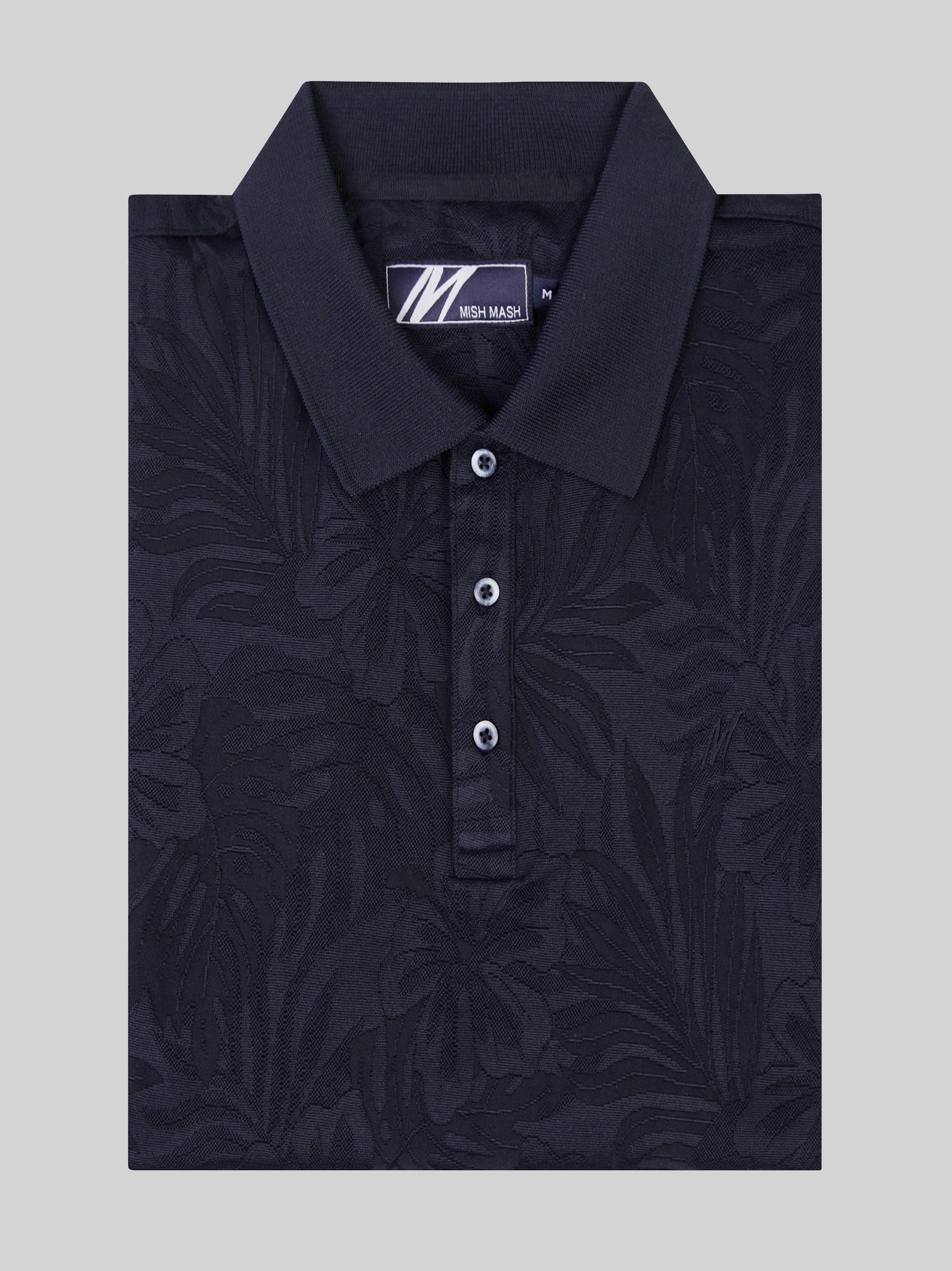 Navy Floral Polo Shirt - Lento | Mish Mash