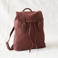 Handmade Vegan Canvas Backpack: Chilli Brown