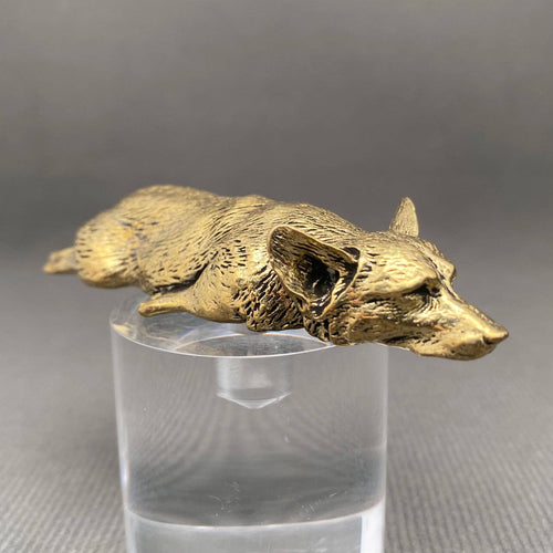 Brass Corgi Dog Lying Down Crafts Desktop Ornaments