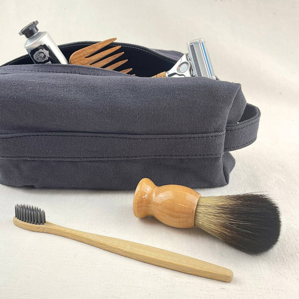 MITUL Unisex Canvas Washbag Shaving Pouch: Chilli Brown