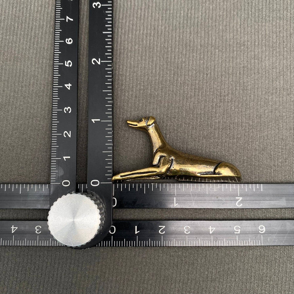 Brass Whippet Greyhound Ornament