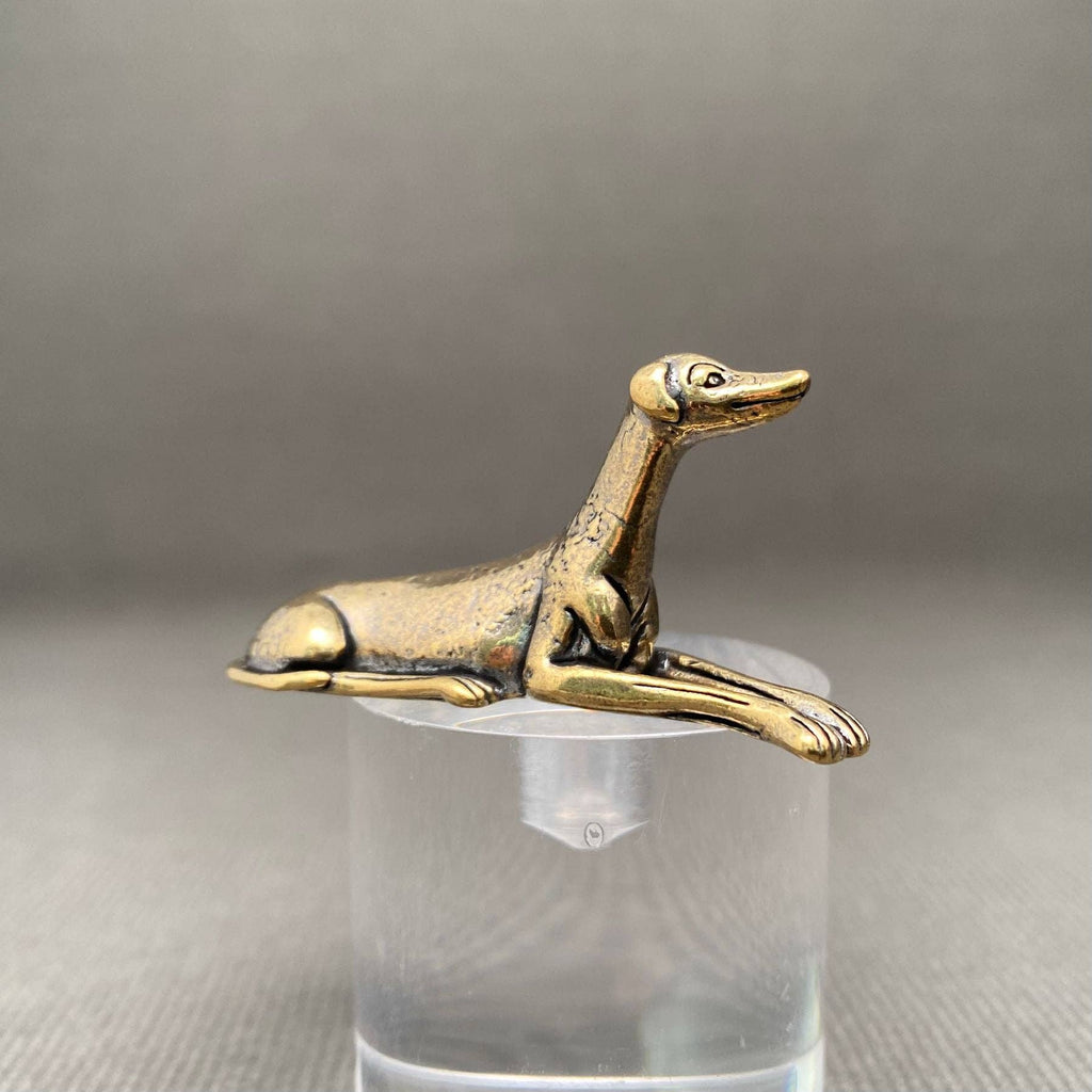 Brass Whippet Greyhound Ornament