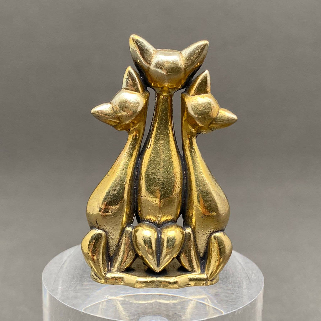 Three Cats Brass Crafts Decoration Desktop Ornaments