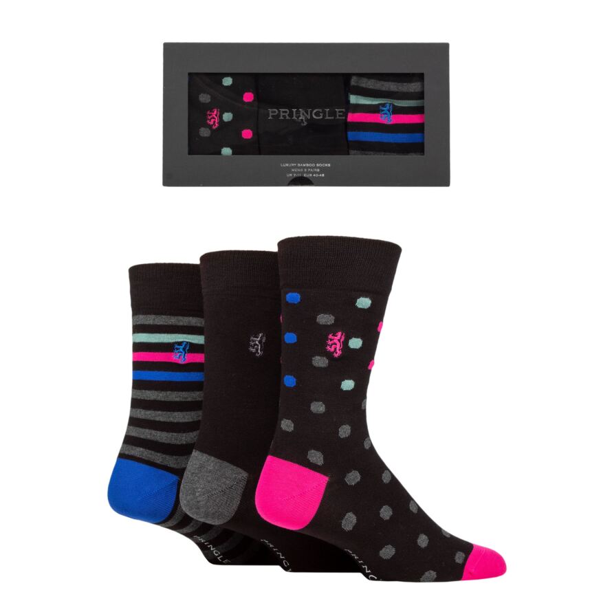 Stripes & Spots 3-Pack Socks Gift Box | Pringle