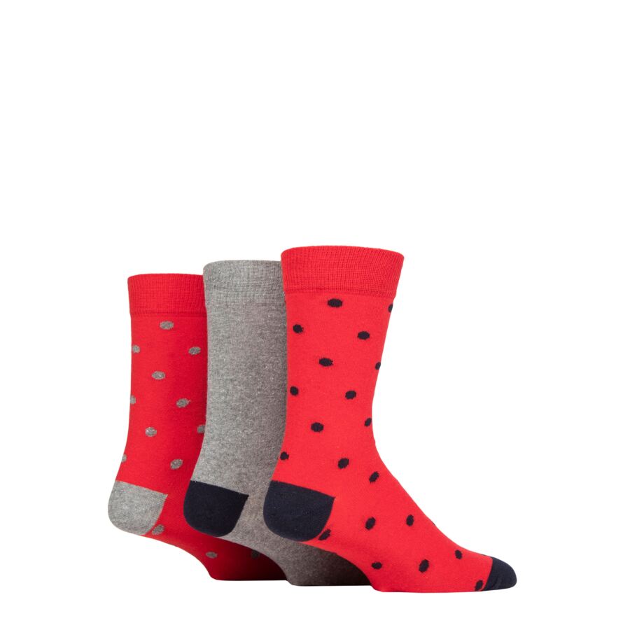 Red & Grey Spots Socks 3-Pack | TORE