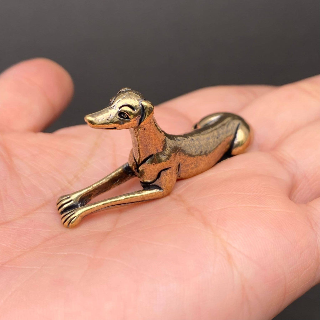 Brass Whippet Greyhound Ornament