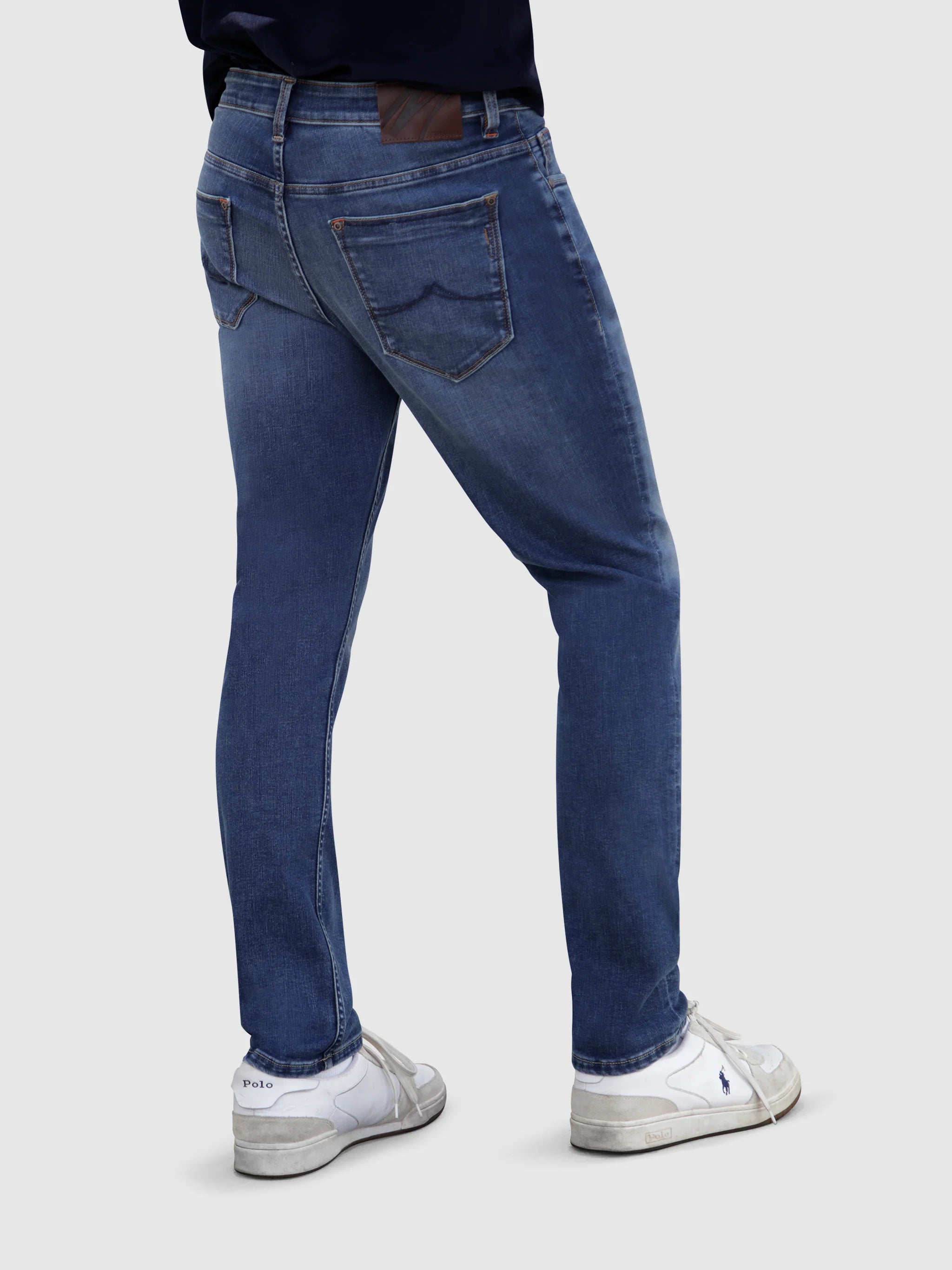 Mid Blue Stretch Jeans - Ajanta 1984 | Mish Mash
