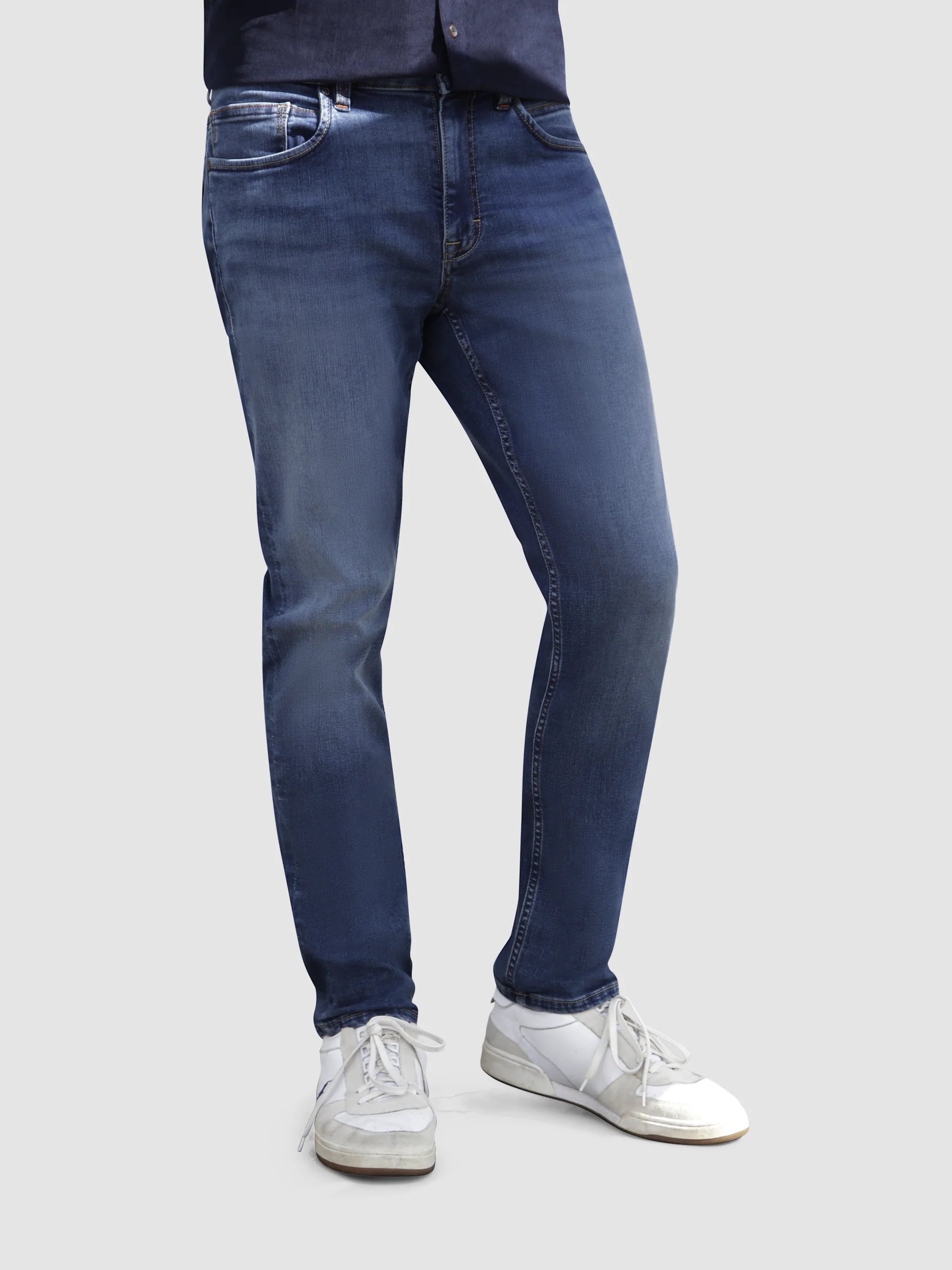 Mid Blue Stretch Jeans - Ajanta 1984 | Mish Mash