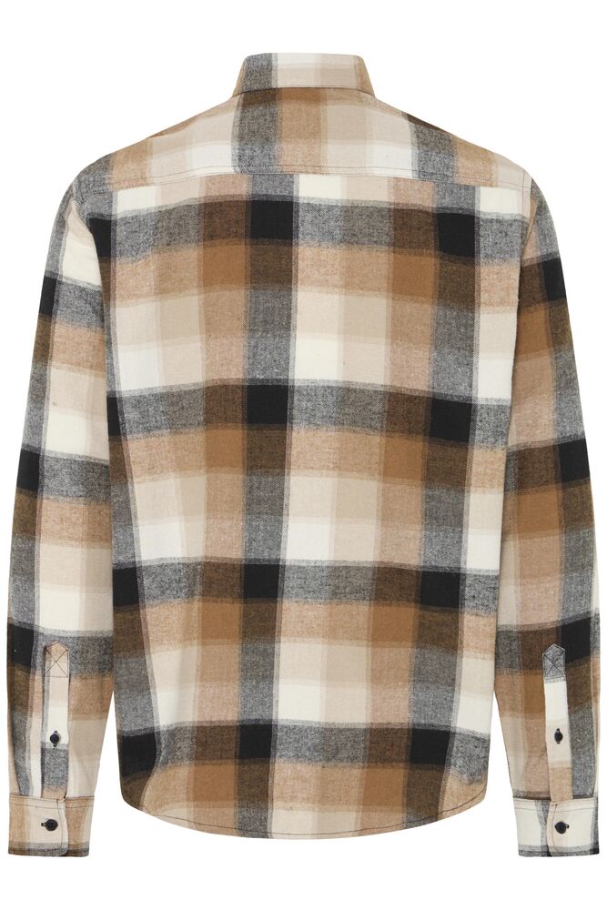 Tan and Orange Argan Oil Check Shirt Cody - Blend