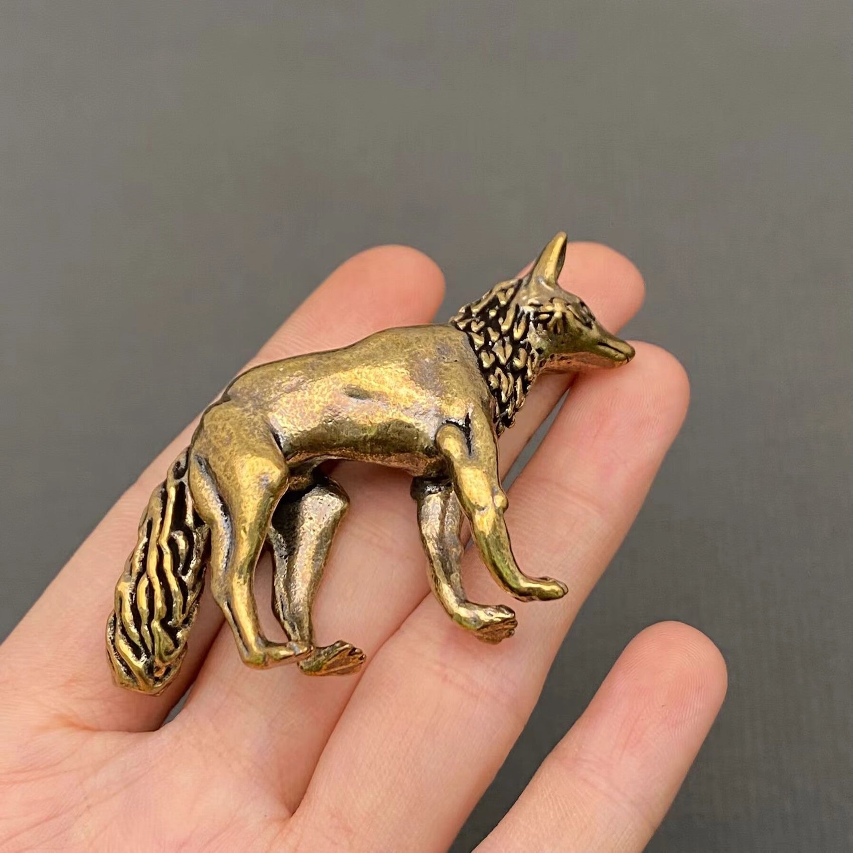 Brass Fox Desktop Ornament