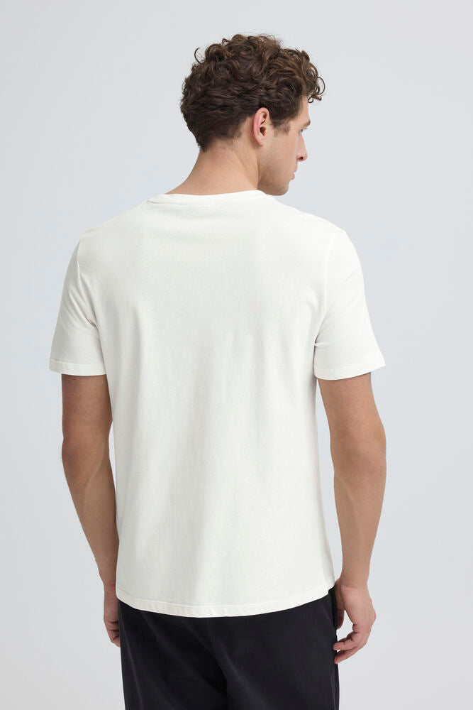 Croissant White Printed T-Shirt - Elian | Casual Friday
