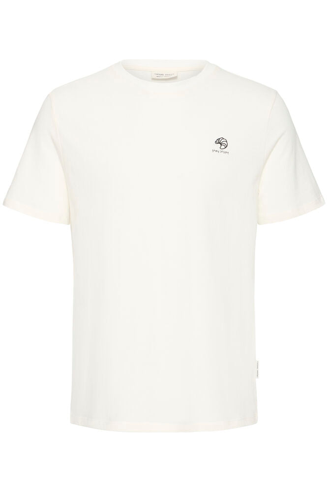 Croissant White Printed T-Shirt - Elian | Casual Friday