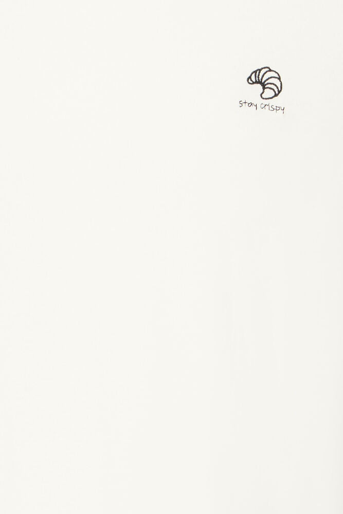 Croissant White Printed T-Shirt - Elian | Casual Friday