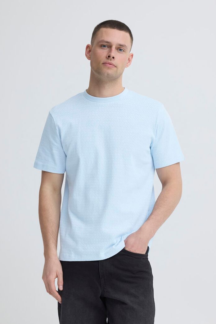 Eswin Textured T-Shirt – Blue Frost