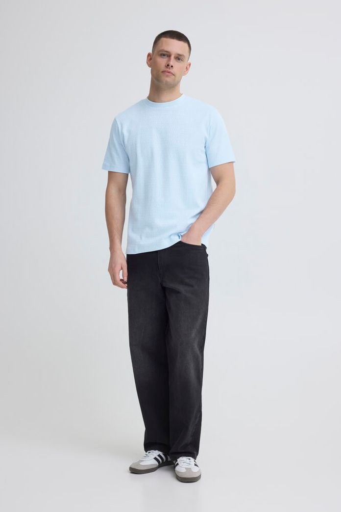 Eswin Textured T-Shirt – Blue Frost