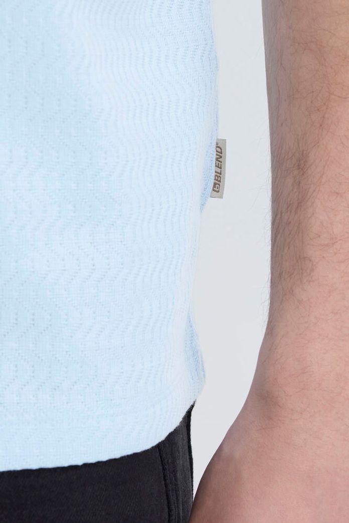 Eswin Textured T-Shirt – Blue Frost