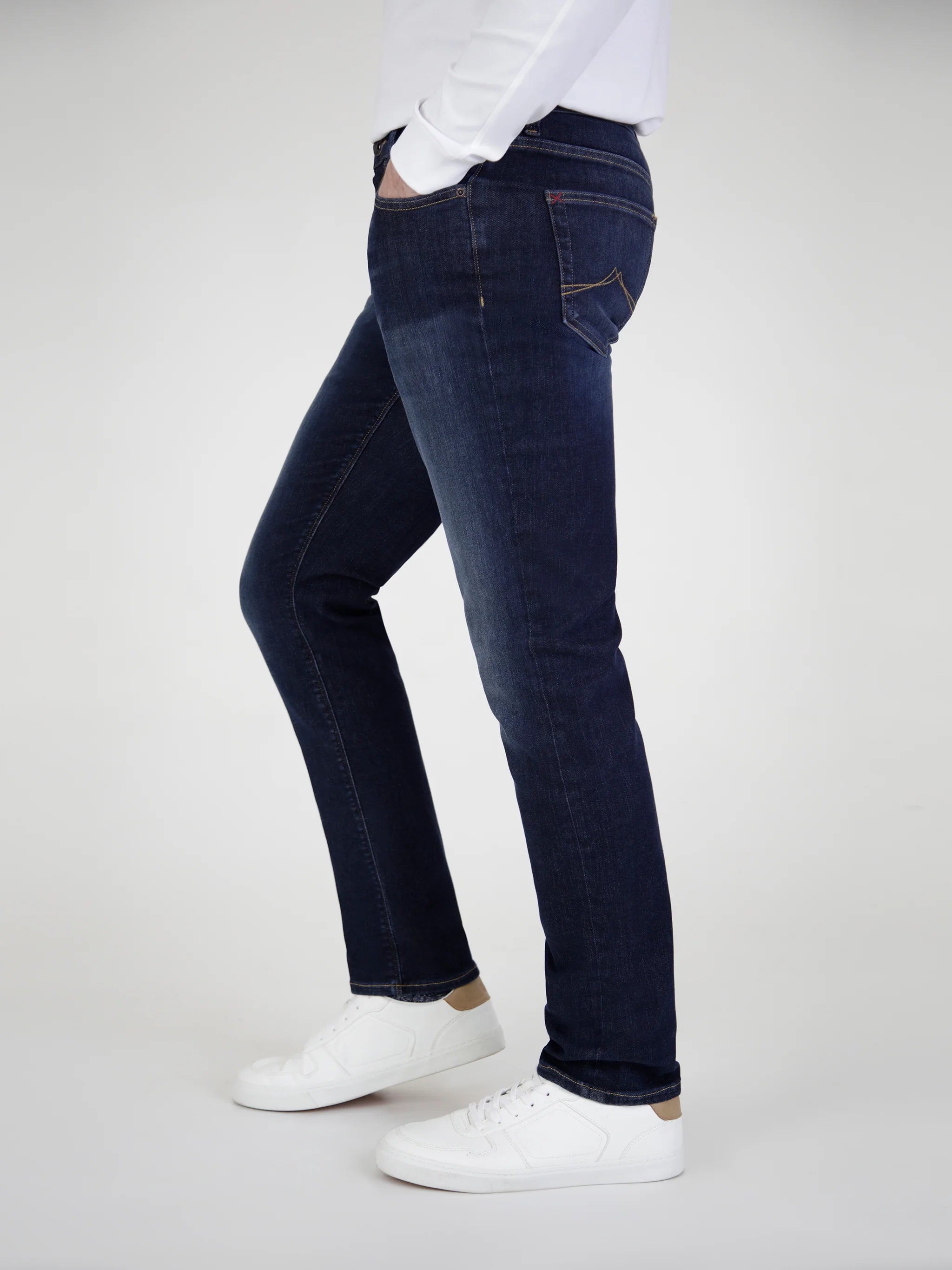 Indigo Dark Flex Jeans | Mish Mash