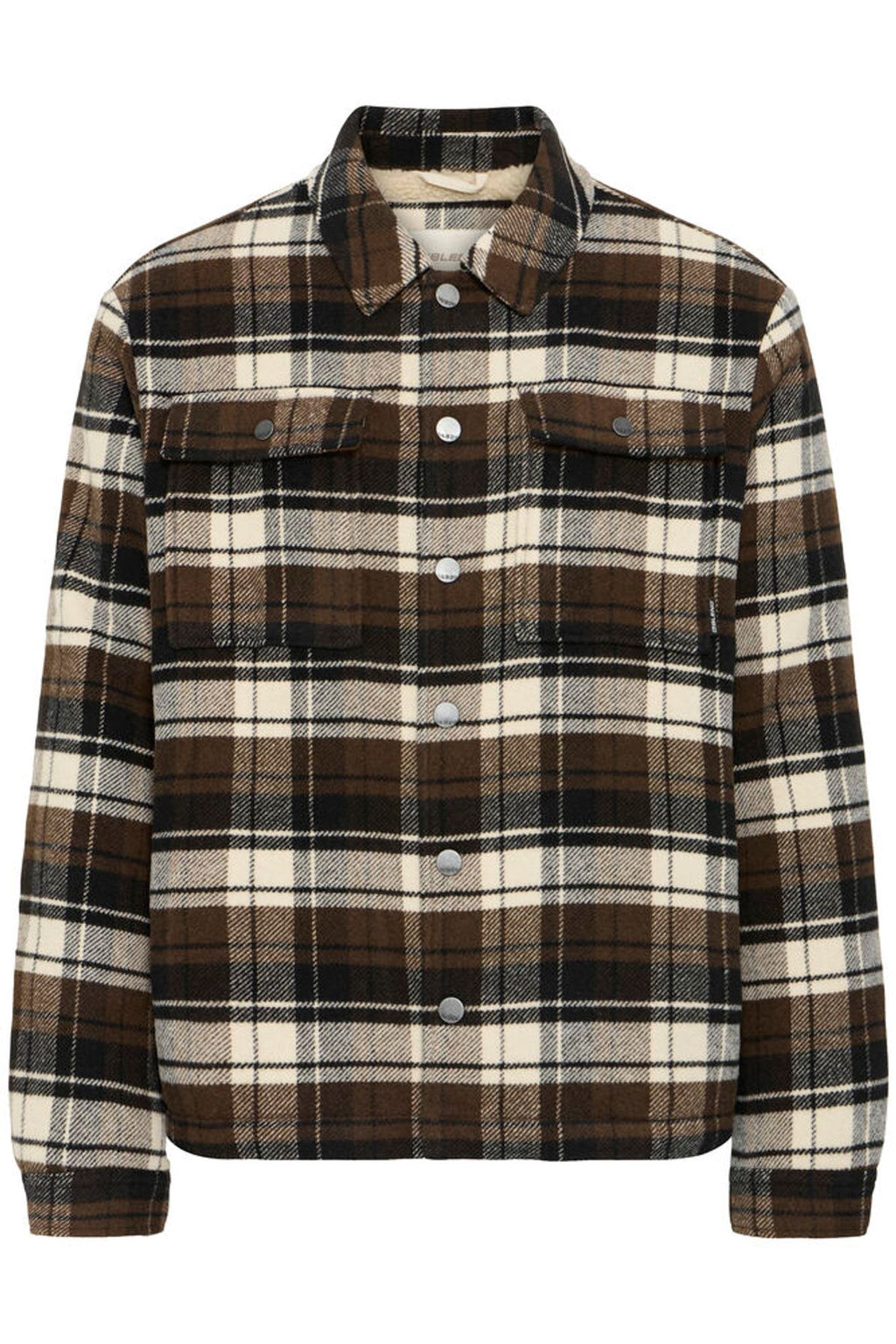 Brushed Plaid Birg Lined Shacket - Flint | Blend