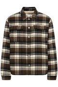 Brushed Plaid Birg Lined Shacket - Flint | Blend