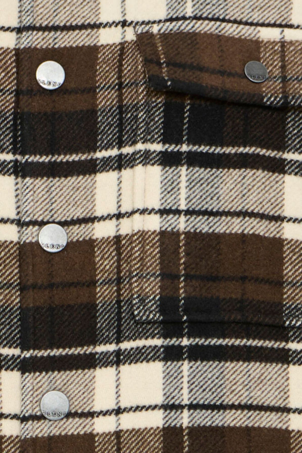 Brushed Plaid Birg Lined Shacket - Flint | Blend