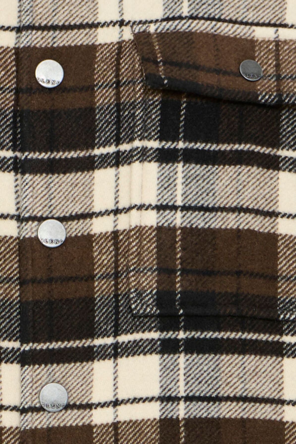 Brushed Plaid Birg Lined Shacket - Flint | Blend