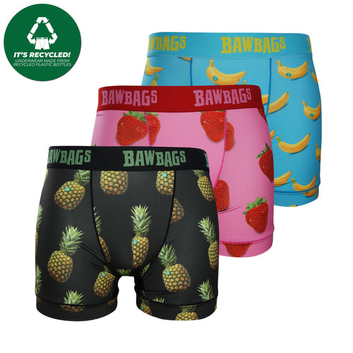 Cotton Stretch Boxers 3-Pack - Fruit Bowl | Bawbags