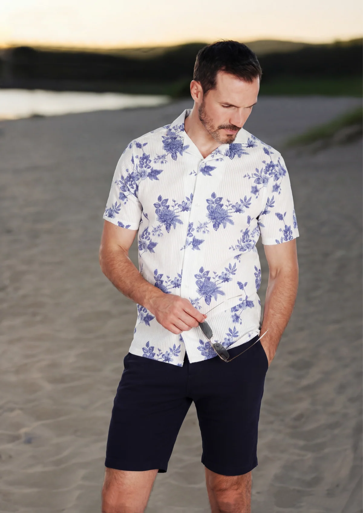 Floral Short Sleeve Shirt Galaxy | Mish Mash
