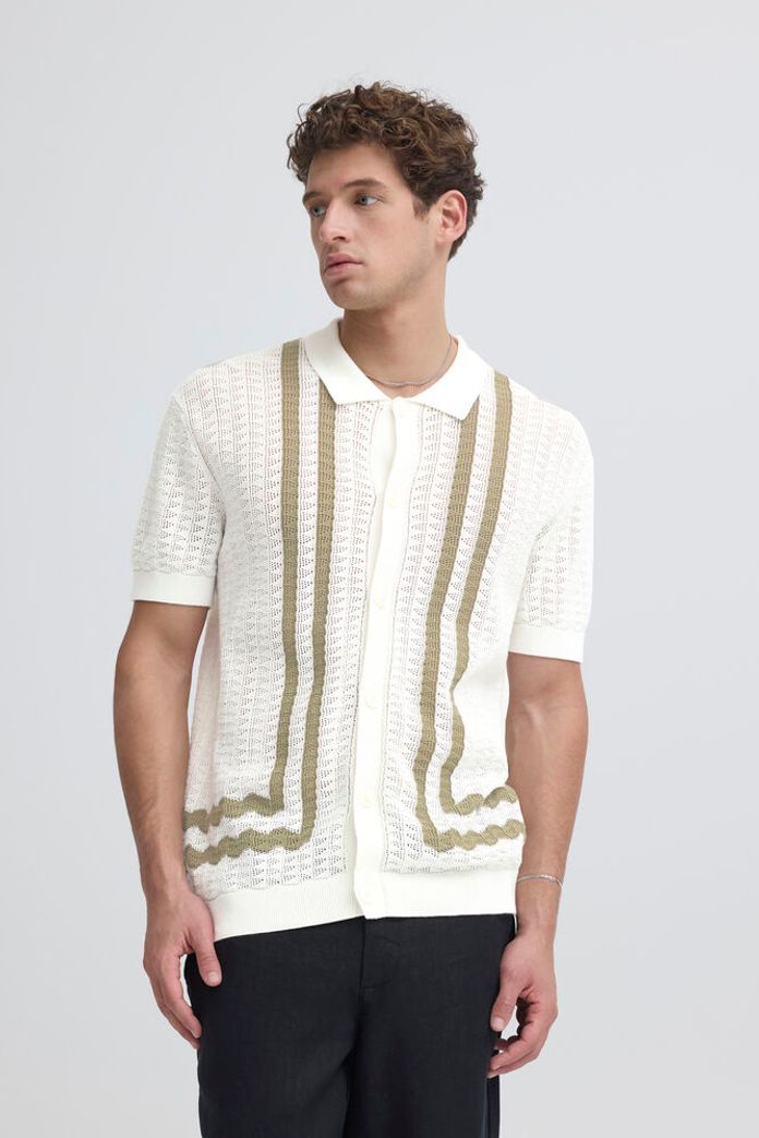 Casual Friday Holla Knit Polo - Marshmallow