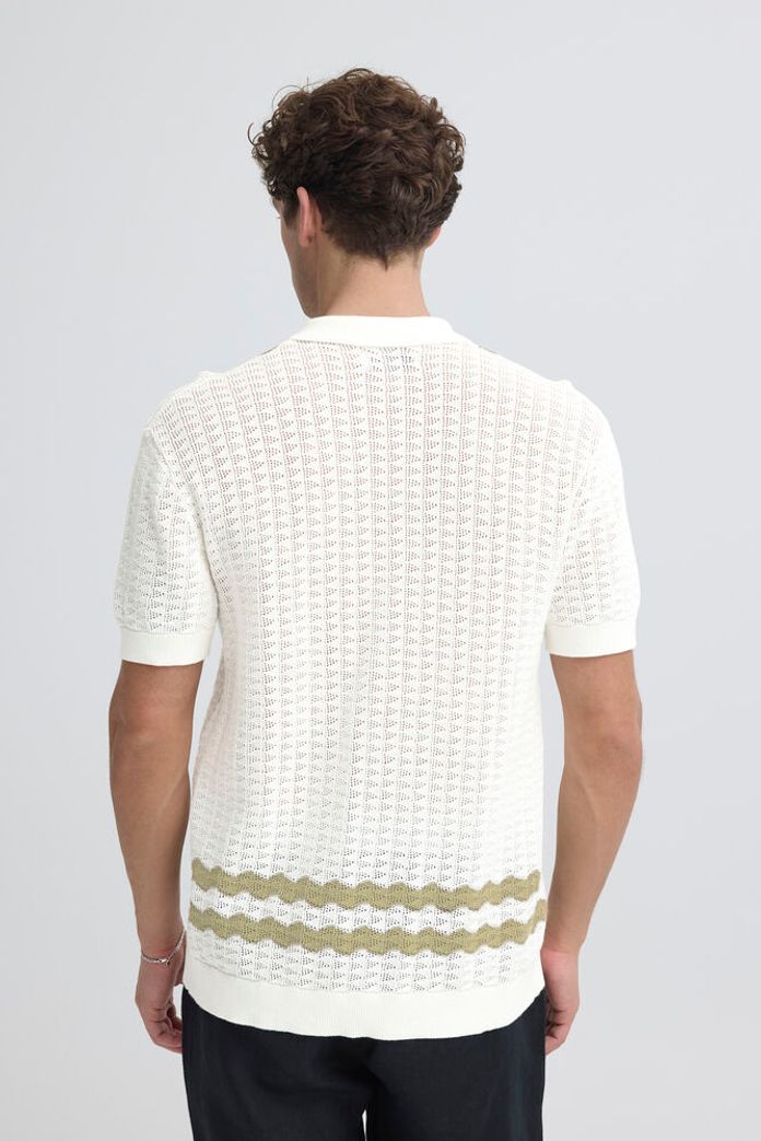Casual Friday Holla Knit Polo - Marshmallow