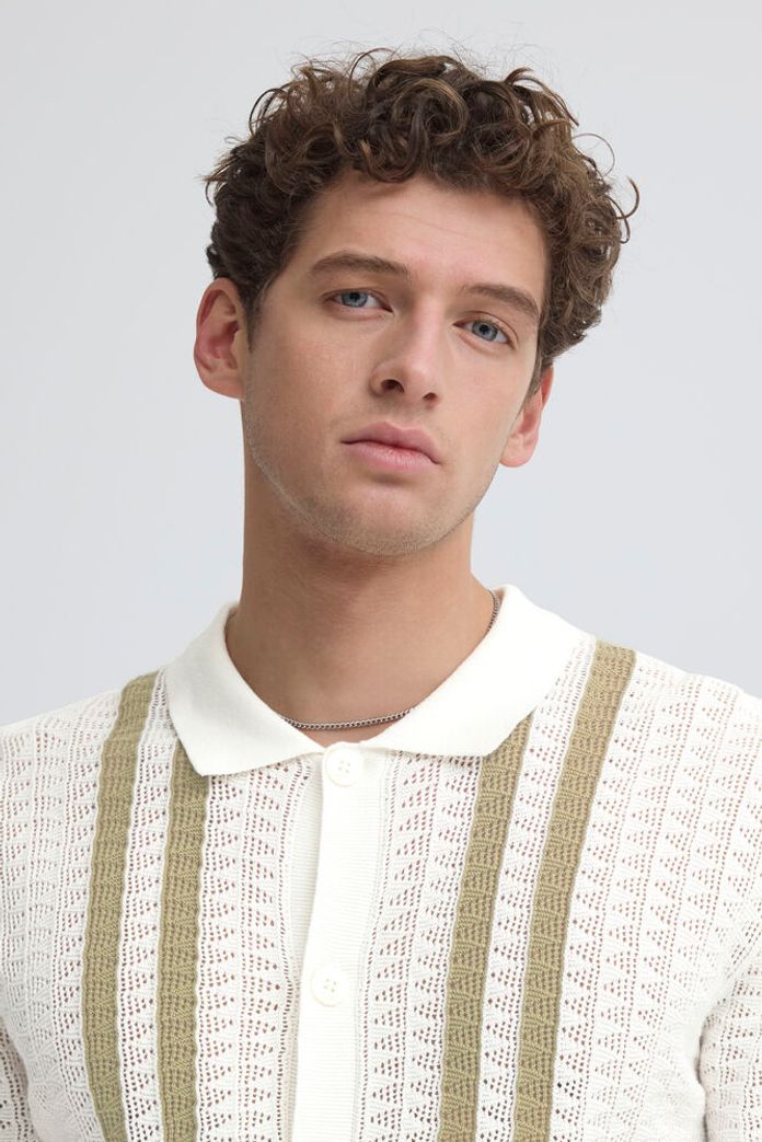 Casual Friday Holla Knit Polo - Marshmallow