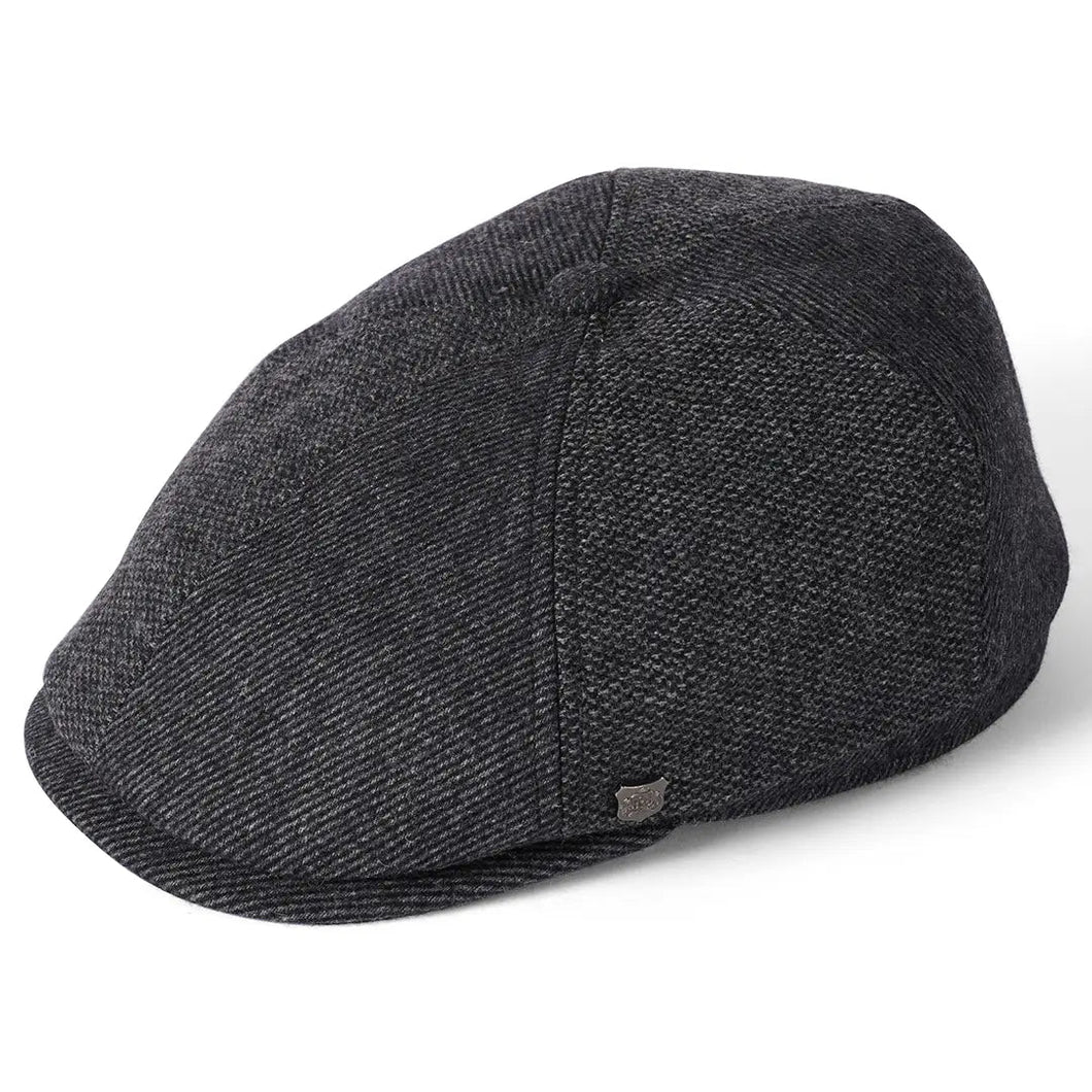 Charcoal Baker Boy Cap - Hudson Mix | Failsworth