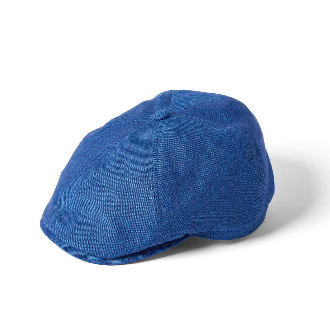 Marine Blue Linen Hat - Hudson | Failsworth