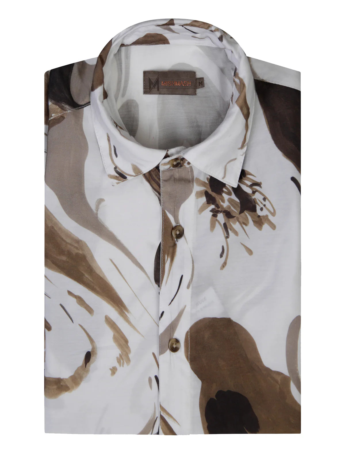 White & Brown Marbled Shirt - Lattitude | Mish Mash