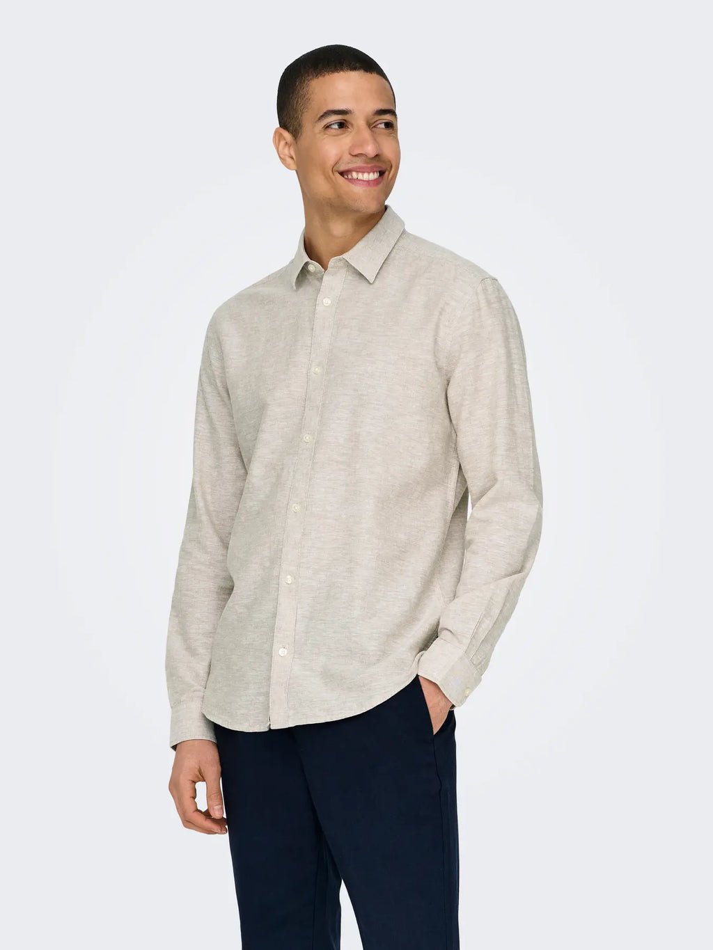 Chinchilla Linen & Cotton Shirt Caiden | Only & Sons
